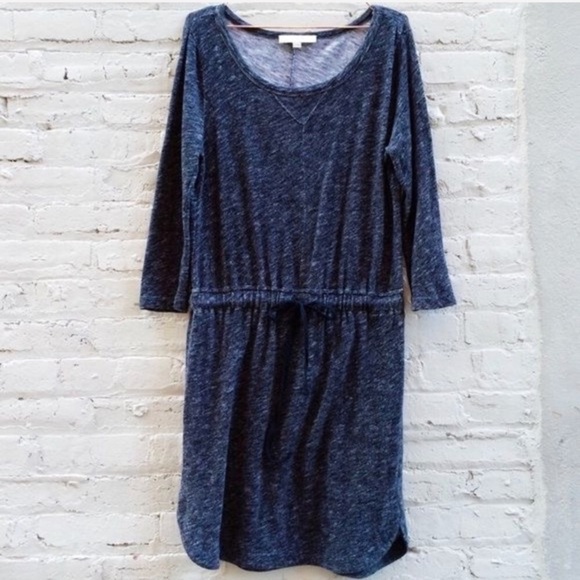 LOFT Drawstring Sweater Dress Charcoal Gray Women’s Size Small - Picture 1 of 4